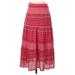 Sage the Label Casual Maxi Skirt Maxi: Red Stripes Bottoms - Women's Size Small