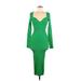 H&M Casual Dress: Green Dresses - Women's Size Medium