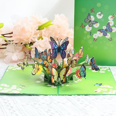 1pc 3d Butterfly Greeting Card