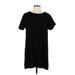 Bobeau Casual Dress - Shift: Black Solid Dresses - Women's Size Large