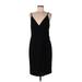 Calvin Klein Casual Dress - Sheath V-Neck Sleeveless: Black Print Dresses - Women's Size 12