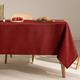 Nappe unie toucher tissu et traitement antitache Rouge