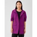 Light Cotton Nylon Hooded Coat - Purple - Eileen Fisher Coats