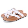 Herren Sandalen Hausschuhe Flip-Flops Fischer Sandalen Brautkleider schlicht Strand Design Urlaub PU Atmungsaktiv Schwarz Weiß Braun Sommer