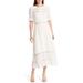 Woodson Lace Inset Button Front Maxi Dress