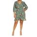 Olga Floral Recycled Polyester Faux Wrap Dress