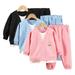 Esaierr Kids Baby Boys Spring Autumn Sweat Suits Toddler Long Sleeve Pullover Top+ Long Pants Tracksuits Set Newborn Fall Sweatsuit Pants Outfit Set for 6M-6Years