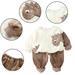 KYAIGUO Toddler Boys Velvet Sleepwear Set Newborn 2PCS Pajamas Set Long Sleeve Dinosaur Top + Warm Pants Pjs for 5M-5Y
