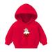 HBYJLZYG Christmas Hoodies Sweaters Toddler Baby Sweatshirts Long Sleeve Pullover Xmas Santa Claus Printed Novelty Xmas Tops For The Baby Gift