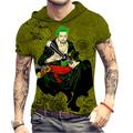 One Piece Monkey D. Luffy Roronoa Zoro Cartoon Sportswear Back To School Anime Harajuku Graphic Top For Men's Adults' 3D Print