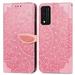 T-Mobile REVVL V+ 5G Wallet Case Flower Embossed Design Premium PU Leather Magnetic Flip Protective Phone Case Cover Women Girls with Card Slots Stand for T-Mobile REVVL V Plus 5G Pink