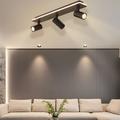 LED Ceiling Lights Dimmable for Living Room, Spotlights Ceiling Lights Black Rotatable Track Lighting Three-Color Dimming Ceiling Spotlights 3 Way for Clothing Store