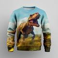 Boys 3D Graphic Animal Dinosaur Sweatshirt Long Sleeve 3D Print Summer Fall Fashion Streetwear Cool Polyester Kids 3-12 Years Outdoor Casual Daily Regular Fit