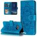 Premium Leather Flip Wallet Card Slots Magnetic Stand Protective Cover Ultra Slim Case with Lanyard Embossed Flip Case for iphone15 Ultra Blue