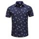 Men's Shirt Summer Hawaiian Shirt Coconut Tree Graphic Prints Leaves Turndown White Yellow Navy Blue Royal Blue Blue Outdoor Street Short Sleeves Print Clothing Apparel Fashion Streetwear Designer