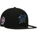 Men's New Era Black Miami Marlins 9/11 Memorial Side Patch 59FIFTY Fitted Hat