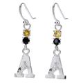 Dayna Designs Army Black Knights Dangle Crystal Earrings