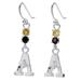 Dayna Designs Army Black Knights Dangle Crystal Earrings
