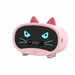 Sleep Training Clock Alarm Clock Wireless Bluetooth Speaker Alarm Clock Portable Cute Stereo for Kids Girls Boys Bedroom --- Pink C