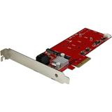 2x M.2 NGFF SSD RAID Controller Card plus 2x SATA III Ports - PCIe - Two Slot PCI Express M.2 RAID Card plus Two SATA Ports (PEXM2SAT3422)
