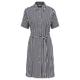 Tommy Hilfiger Damen Blusenkleid FLUID STRIPE KNEE SHIRT DRESS Kurzarm, blau, Gr. 40