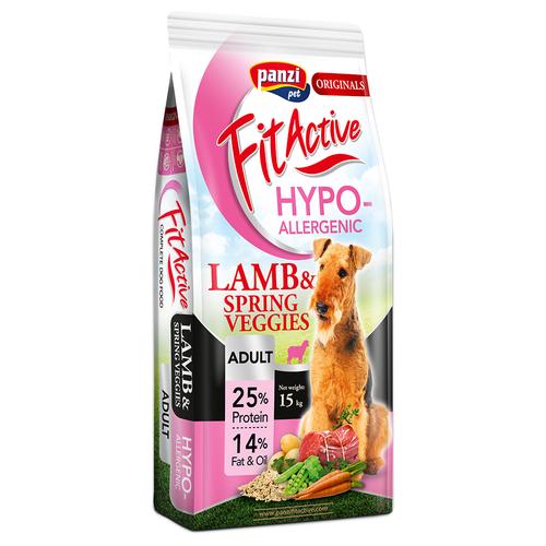 2x 15kg FitActive Originals Adult Hypoallergenic Lamm Hundefutter trocken