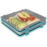 2 lots de 2 plateaux de conservation Fresh&Clik, réutilisables, conservent les aliments, compacts