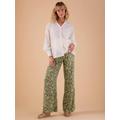 Fluid Trousers with Floral Motifs for Maternity, by ENVIE DE FRAISE green