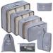SKtetyds 8 Pcs Packing Cubes Clothes Shoes Cosmetics Toiletries Storage Bags Grey