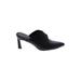 Mi.Im Mule/Clog: Slip-on Chunky Heel Casual Black Print Shoes - Women's Size 7 1/2 - Pointed Toe