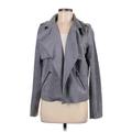 Kut from the Kloth Faux Leather Jacket: Gray Jackets & Outerwear - Women's Size Medium