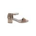 Attilio Giusti Leombruni Heels: Tan Solid Shoes - Women's Size 37 - Open Toe