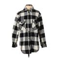 RDI Jacket: Mid-Length Black Checkered/Gingham Jackets & Outerwear - Women's Size X-Small