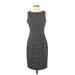 Calvin Klein Cocktail Dress - Wrap: Gray Plaid Dresses - Women's Size 4