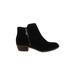 Kensie Ankle Boots: Black Print Shoes - Women's Size 6 1/2 - Round Toe