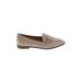 Tinstree Flats: Smoking Flat Stacked Heel Boho Chic Tan Solid Shoes - Women's Size 11 - Almond Toe