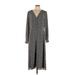 MICHAEL Michael Kors Casual Dress - Midi V Neck 3/4 sleeves: Gray Dresses - New - Women's Size Large