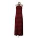 MICHAEL Michael Kors Casual Dress - A-Line Halter Sleeveless: Burgundy Dresses - Women's Size Medium