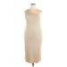 Gap Casual Dress - Midi Open Neckline Sleeveless: Tan Solid Dresses - Women's Size X-Large Tall