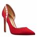 Nine West Shoes | Nine West Red Satin Rhinestones Tapdance Pumps 9 | Color: Red | Size: 9