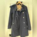 Burberry Jackets & Coats | Classic Burberry Brit Navy Raincoat | Color: Blue | Size: 10