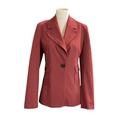 Anthropologie Jackets & Coats | Anthropologie Maeve Notch Collar One Button Raspberry Red Knit Blazer Size 10 | Color: Pink | Size: 10