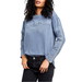 Free People Tops | Free People Crochet Long Sleeve Top S Scoop Neck Pintuck Details Cotton Blue Nwt | Color: Blue | Size: S