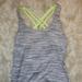 Lululemon Athletica Tops | Lululemon Athletica Built In Bra Tank | Color: Gray/Yellow | Size: 8