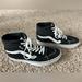 Vans Shoes | Old School Hightop Black/White Cloth Vans Women’s Size 8.5! | Color: Black/White | Size: 8.5