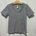 Athleta Tops | Athleta | Grey Seamless V-Neck Athletic T-Shirts For Women Short Sleeves Size Xs | Color: Gray | Size: Xs