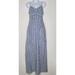 Athleta Dresses | Athleta Womens Blue Striped A Line Maxi Dress Size 4 Smocked Back Pullover Beach | Color: Blue | Size: 4