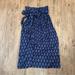 J. Crew Skirts | J. Crew Draped Sarong Navy Blue Bouquet Block Print Cover Up Skirt | Color: Blue | Size: M