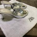 Zara Shoes | Brand New Zara Silver Heels | Color: Silver | Size: 6