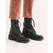 Free People Shoes | Free People Santa Fe Lace Up Combat Boot In Black Embossed Size 6.5 New | Color: Black | Size: 6.5